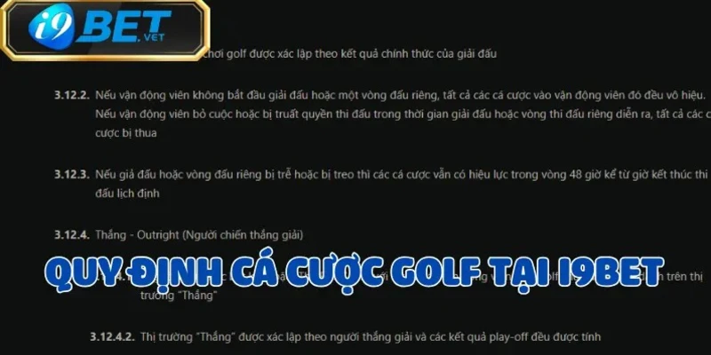 Golf: Xu hướng cá cược hấp dẫn nhất tại I9BET 3 golf